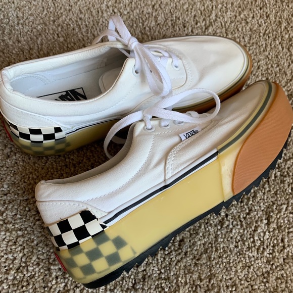 Vans Shoes - Vans Era Stacked Checkerboard Shoes Lace Up 7.5